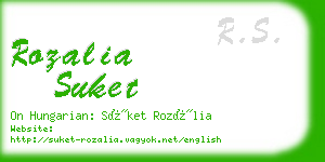 rozalia suket business card